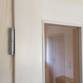 Zimmertüre mit Glasausschnitt aus Fichte Massivholz weiß lasiert